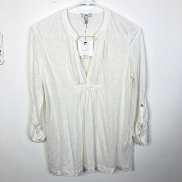 NWT Joie 100% Linen 'Ariel' Top Porcelain Sz Small - Picture 3 of 8